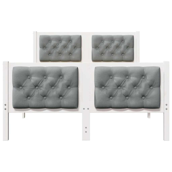 Estructura de cama con cabecera Gris Claro 120 x 200 cm M 5