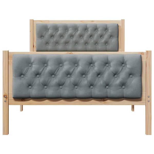 Estructura de cama con cabecera Gris Claro 100 x 200 cm M 5