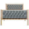 Estructura de cama con cabecera Gris Claro 100 x 200 cm 5