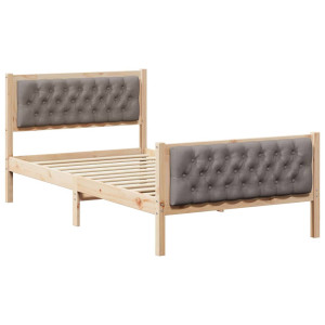 Estructura de cama Taupé 100 x 200 cm Madera de pino macizo H