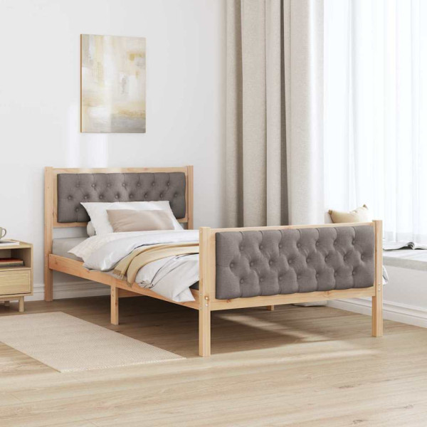 Estructura de cama Taupé 100 x 200 cm Madera de pino macizo M 4