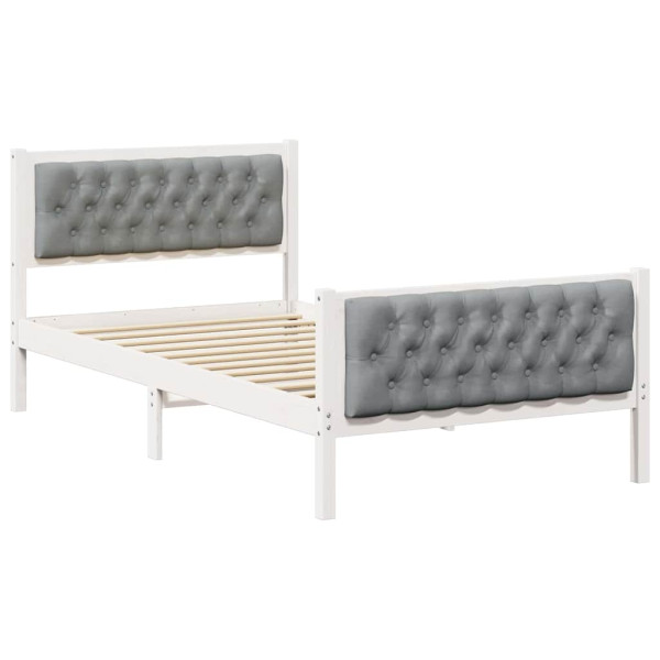 Estructura de cama con cabecera Gris Claro 100 x 200 cm M 2