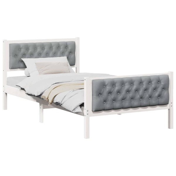 Estructura de cama con cabecera Gris Claro 100 x 200 cm M 3