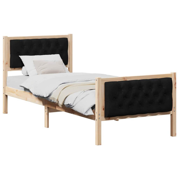 Estructura de cama Negro 80 x 200 cm Madera de pino macizo M 3