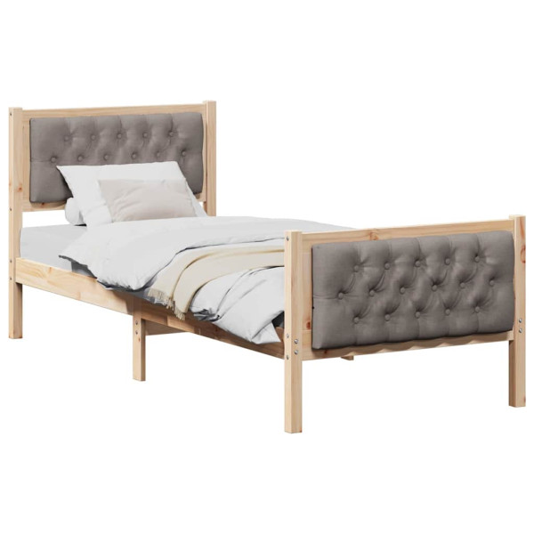 Estructura de cama Taupé 80 x 200 cm Madera de pino macizo M 3