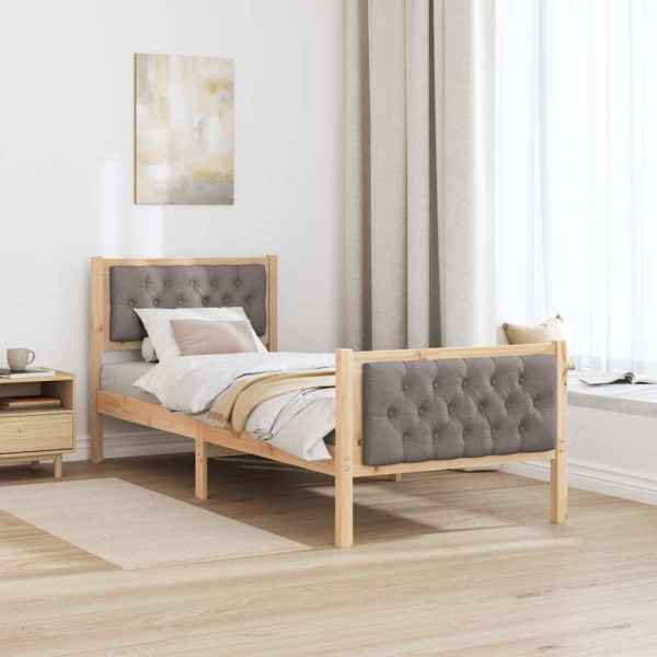 Estructura de cama Taupé 80 x 200 cm Madera de pino macizo M 4