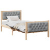 Estructura de cama Gris Claro 90 x 190 cm Madera de pino macizo 3