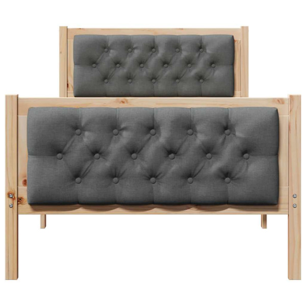 Estructura de cama con cabecera Gris oscuro 90 x 190 cm M 5