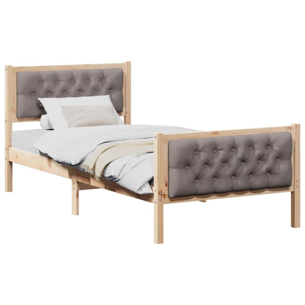 Estructura de cama Taupé 90 x 190 cm Madera de pino macizo M 3