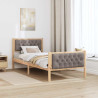 Estructura de cama Taupé 90 x 190 cm Madera de pino macizo 4