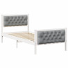 Estructura de cama Gris Claro 90 x 190 cm Madera de pino macizo 2