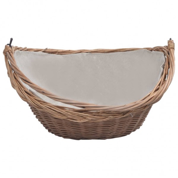 Cesta para leña con asas sauce marrón 57x46.5x52 cm M 3