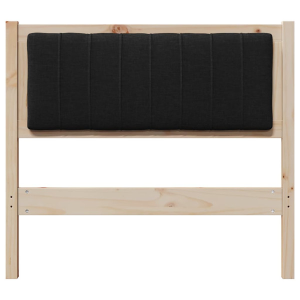 Cabecero tapizado Marrón 90 cm Madera de pino macizo M 4