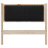 Cabecero tapizado Marrón 90 cm Madera de pino macizo 4