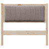 Cabecero tapizado Marrón 90 cm Madera de pino macizo 4