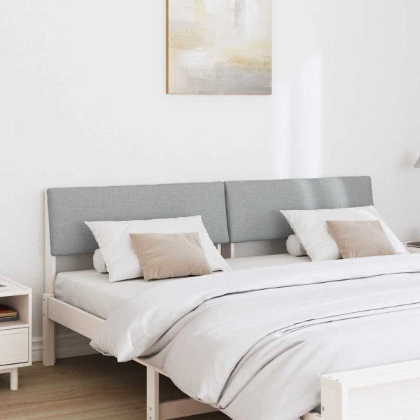 Cabecero tapizado Gris Claro 200 cm Madera de pino macizo M 3