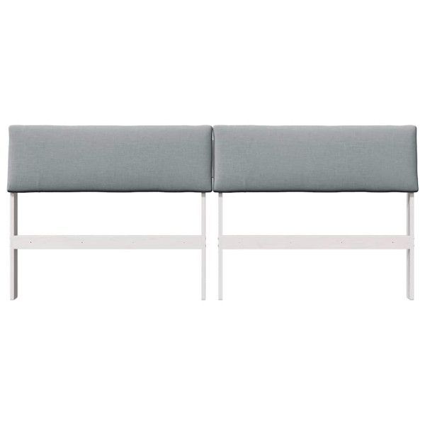 Cabecero tapizado Gris Claro 200 cm Madera de pino macizo M 4
