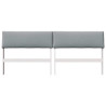 Cabecero tapizado Gris Claro 200 cm Madera de pino macizo 4