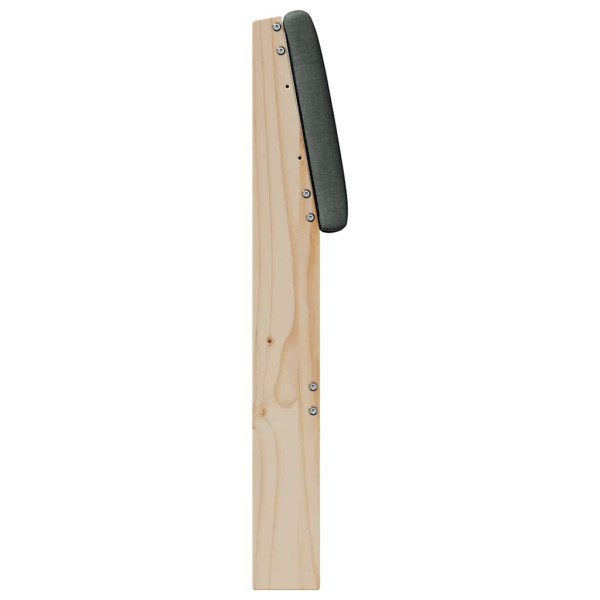 Cabecero tapizado Gris oscuro 160 cm Madera de pino macizo M 5
