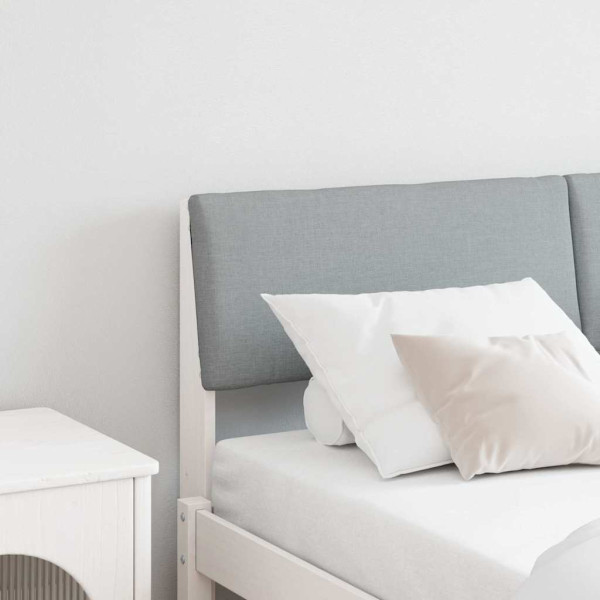 Cabecero tapizado Gris Claro 140 cm Madera de pino macizo D
