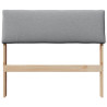 Cabecero tapizado Gris Claro 90 cm Madera de pino macizo 4