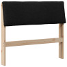 Cabecero tapizado Negro 90 cm Madera de pino macizo 2