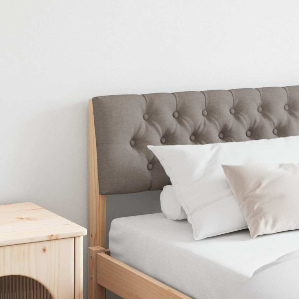Cabecero tapizado Taupé 200 cm Madera de pino macizo D