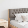 Cabecero tapizado Taupé 200 cm Madera de pino macizo 1