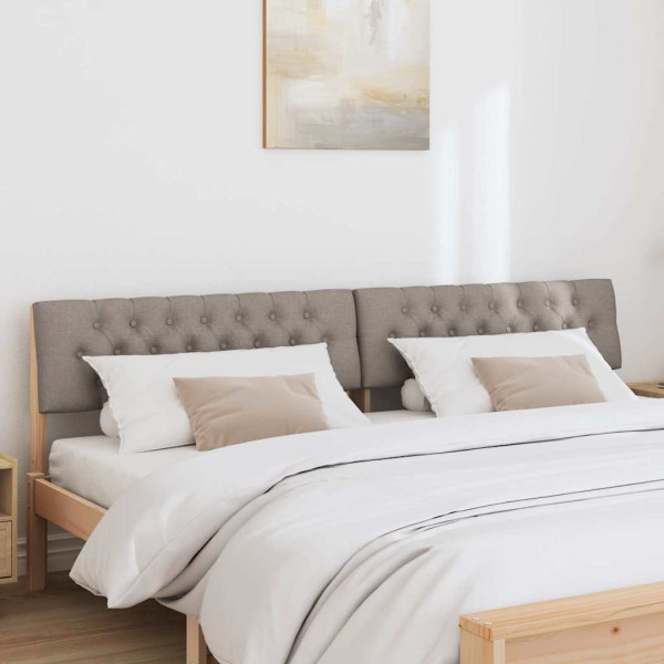 Cabecero tapizado Taupé 200 cm Madera de pino macizo M 3