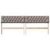 Cabecero tapizado Taupé 200 cm Madera de pino macizo 4