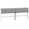 Cabecero tapizado Gris Claro 200 cm Madera de pino macizo 2