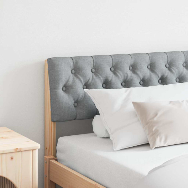 Cabecero tapizado Gris Claro 180 cm Madera de pino macizo D