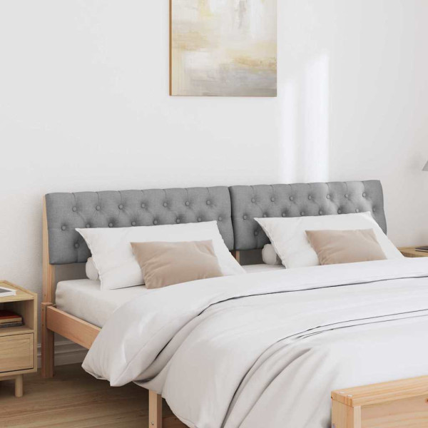 Cabecero tapizado Gris Claro 180 cm Madera de pino macizo M 3