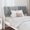 Cabecero tapizado Gris Claro 100 cm Madera de pino macizo 3