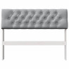 Cabecero tapizado Gris Claro 100 cm Madera de pino macizo 4