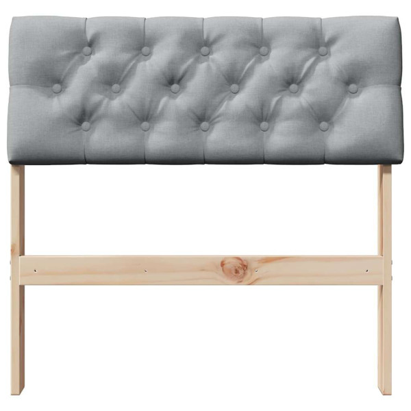Cabecero tapizado Gris Claro 75 cm Madera de pino macizo M 4
