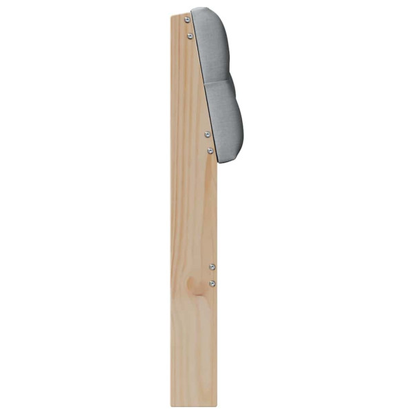 Cabecero tapizado Gris Claro 75 cm Madera de pino macizo M 5