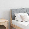 Cabecero tapizado Gris Claro 120 cm Madera de pino macizo 1