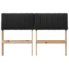 Cabecero tapizado Negro 120 cm Madera de pino macizo 4
