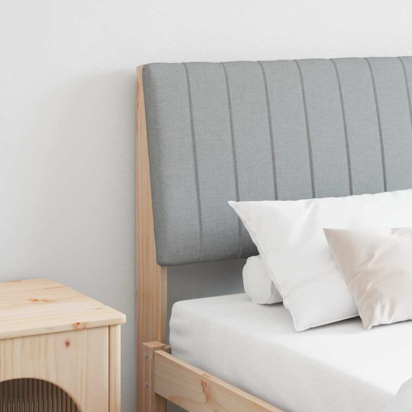 Cabecero tapizado Gris Claro 200 cm Madera de pino macizo D