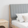 Cabecero tapizado Gris Claro 200 cm Madera de pino macizo 1