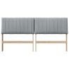 Cabecero tapizado Gris Claro 200 cm Madera de pino macizo 4