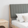 Cabecero tapizado Gris oscuro 200 cm Madera de pino macizo 1