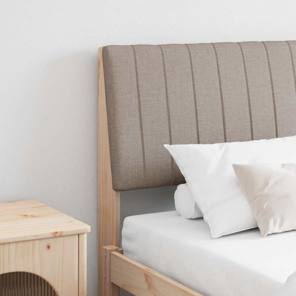 Cabecero tapizado Taupé 200 cm Madera de pino macizo D