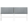 Cabecero tapizado Gris Claro 200 cm Madera de pino macizo 4