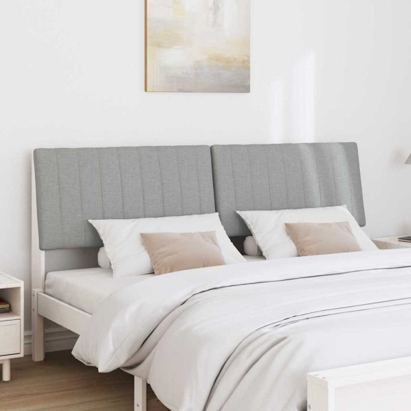Cabecero tapizado Gris Claro 180 cm Madera de pino macizo M 3