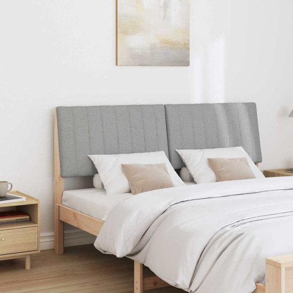 Cabecero tapizado Gris Claro 160 cm Madera de pino macizo M 3