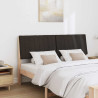 Cabecero tapizado Negro 160 cm Madera de pino macizo 3
