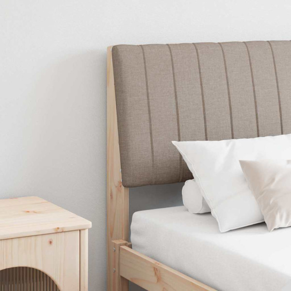 Cabecero tapizado Taupé 160 cm Madera de pino macizo D