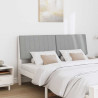 Cabecero tapizado Gris Claro 160 cm Madera de pino macizo 3